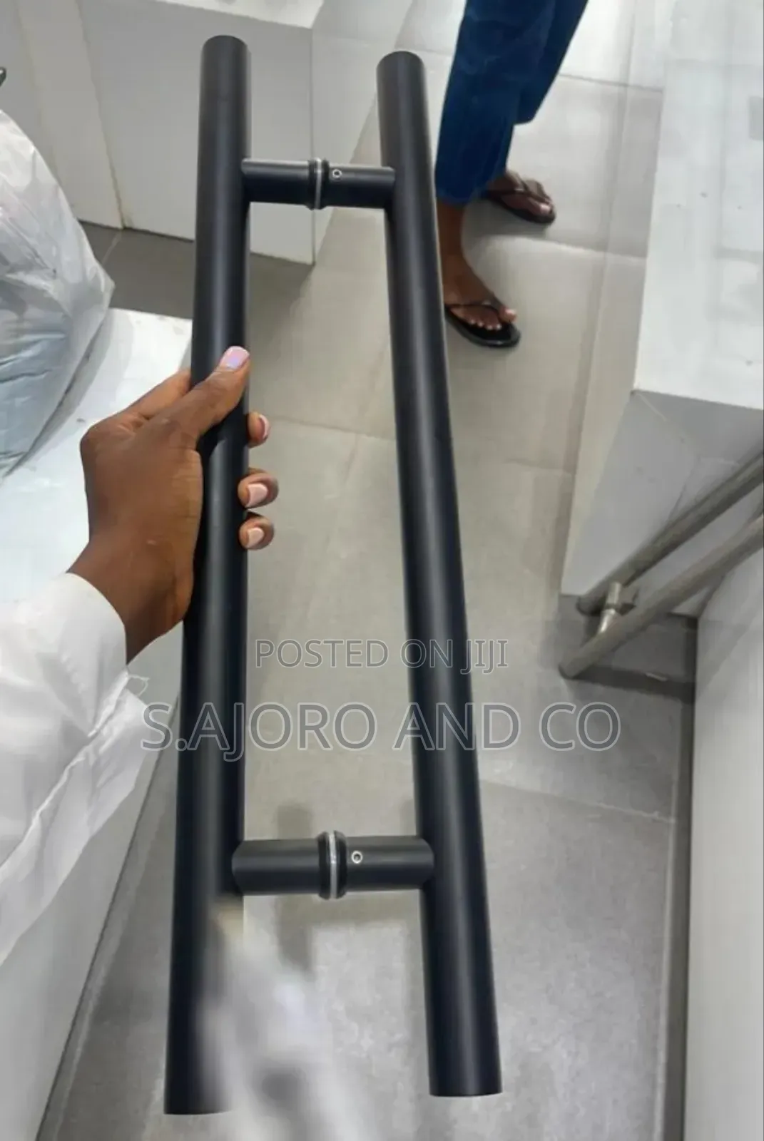 Stainless/Black Door Push-pull Handle For Entrance Security Door 1m