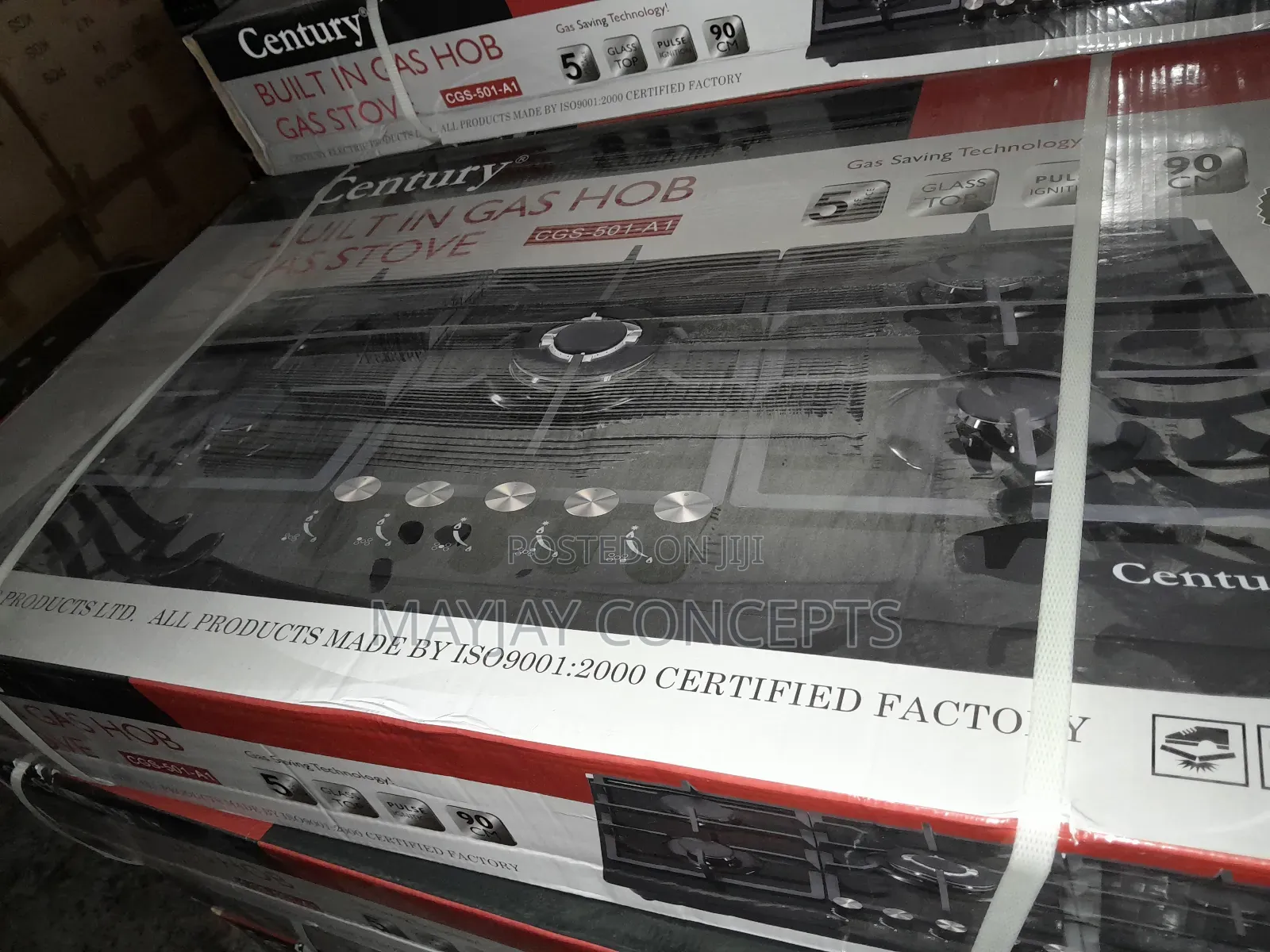 Century 5-Face Cabinet Glass Built-in Gas Hob Gas Stove. CGS-501-A1