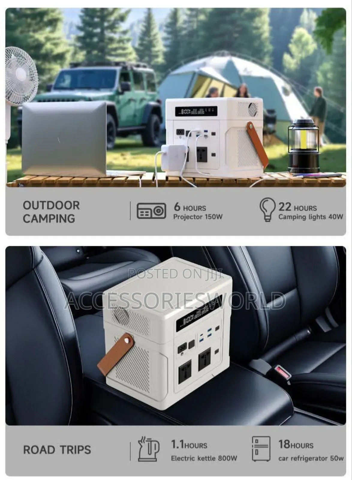 Zimpow Zp1000 1000w 282,000mah Portable Power Station Solar Generator