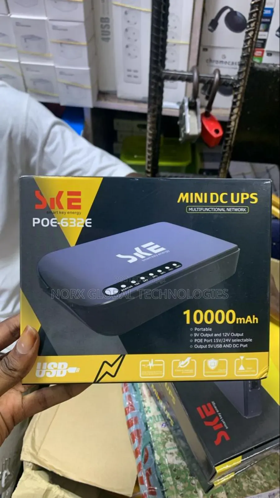 Ske Poe-830p Mini Power Bank 10000mah for Wifi Router CCTV