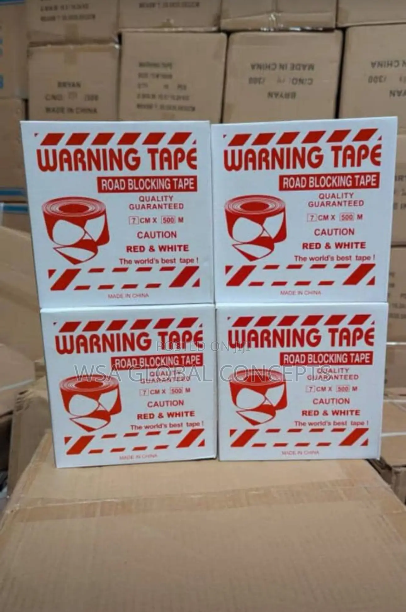 Red&White Warning Road Blocking Tape