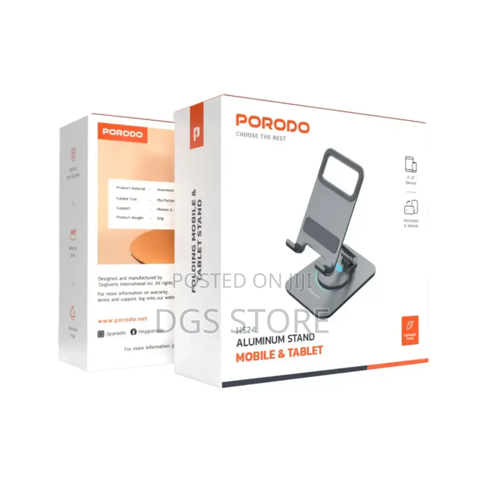 Porodo Hs24 Aluminum Stand Mobile Table
