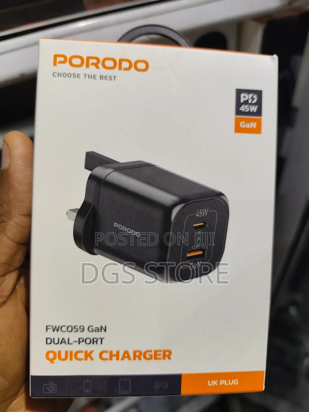 Porodo Fwc064 Gan Dual Usb C Quick Charger