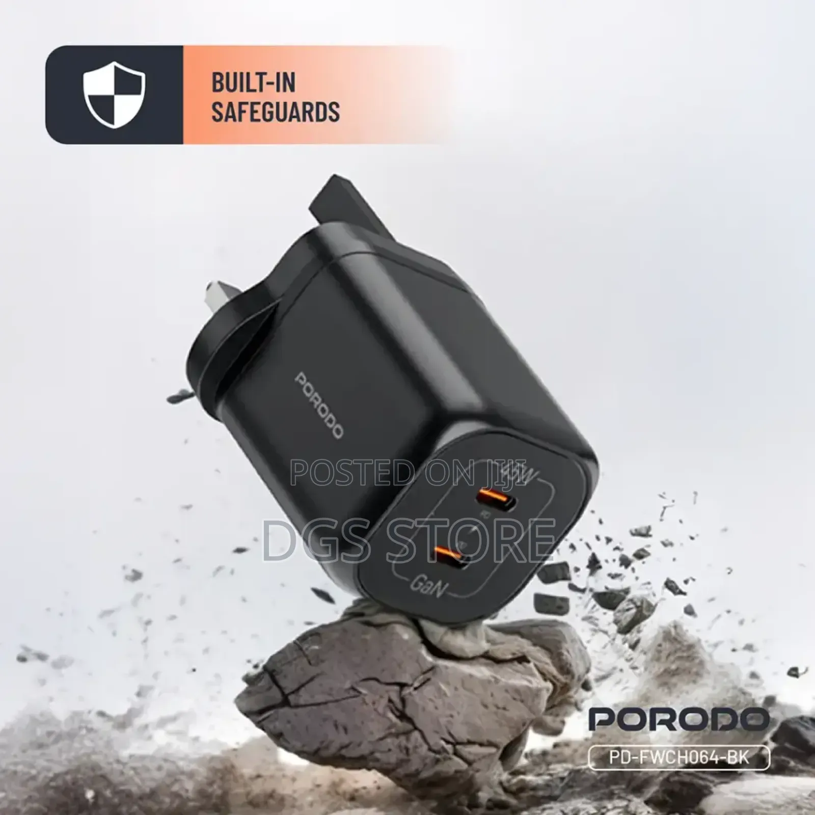 Porodo Fwc064 Gan Dual Usb C Quick Charger