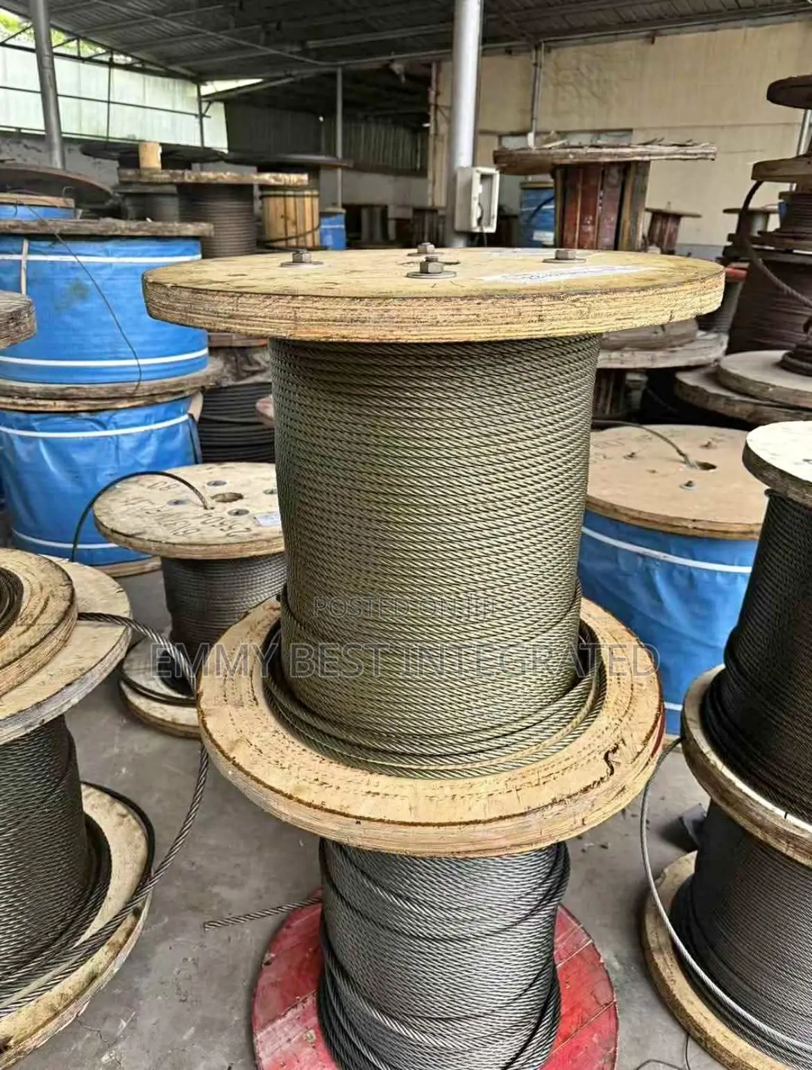 Large Reel of Wire Rope,