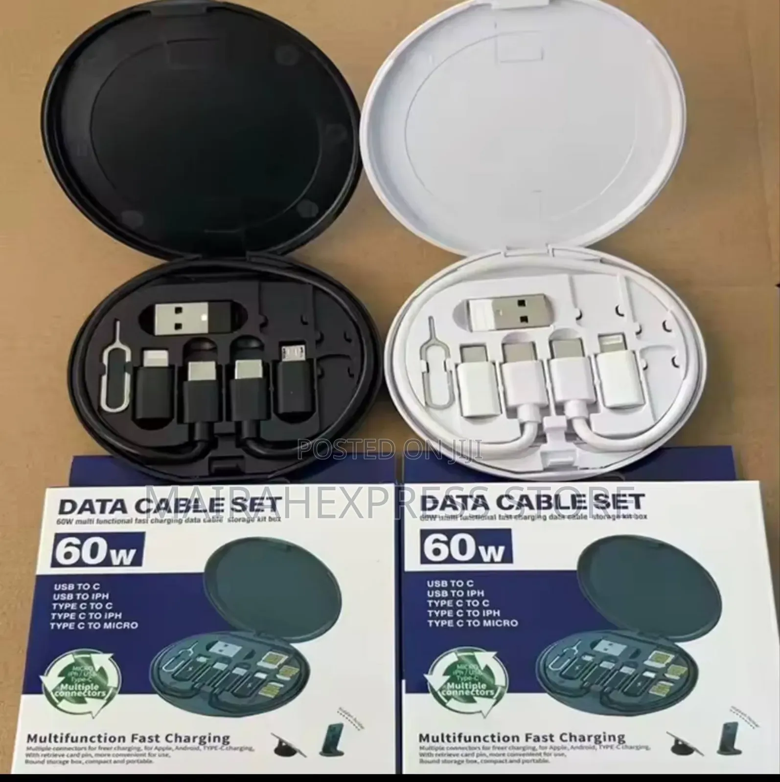 5in1 60w Fast Charging Data Cable+ Accessories.