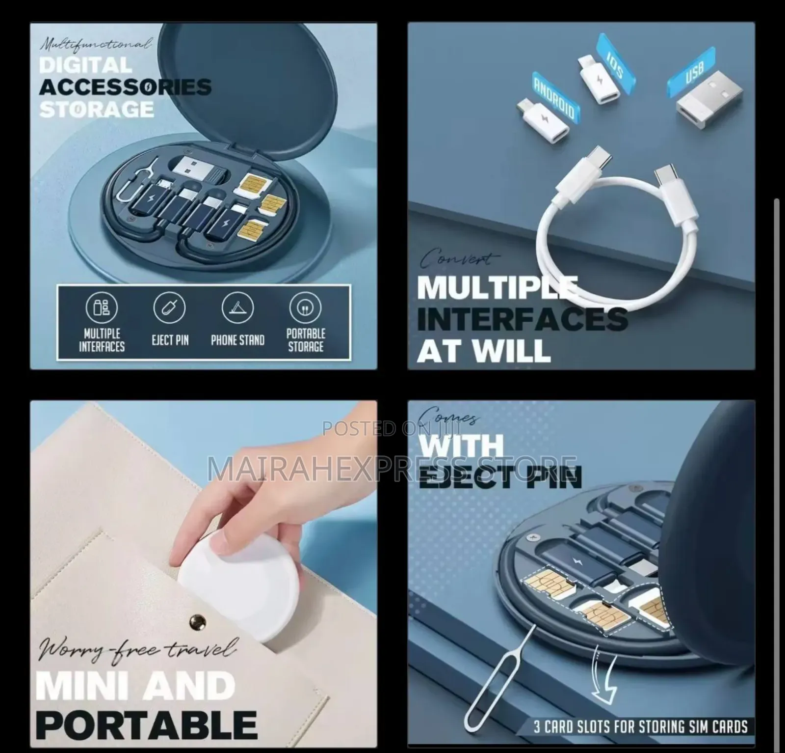 5in1 60w Fast Charging Data Cable+ Accessories.
