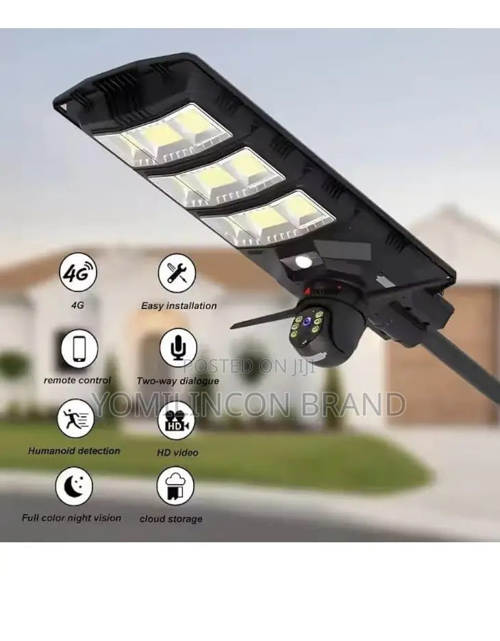 Gr Overseas 300w 4g Solar Street Light With CCTV Camera, 5mp, Hd Video
