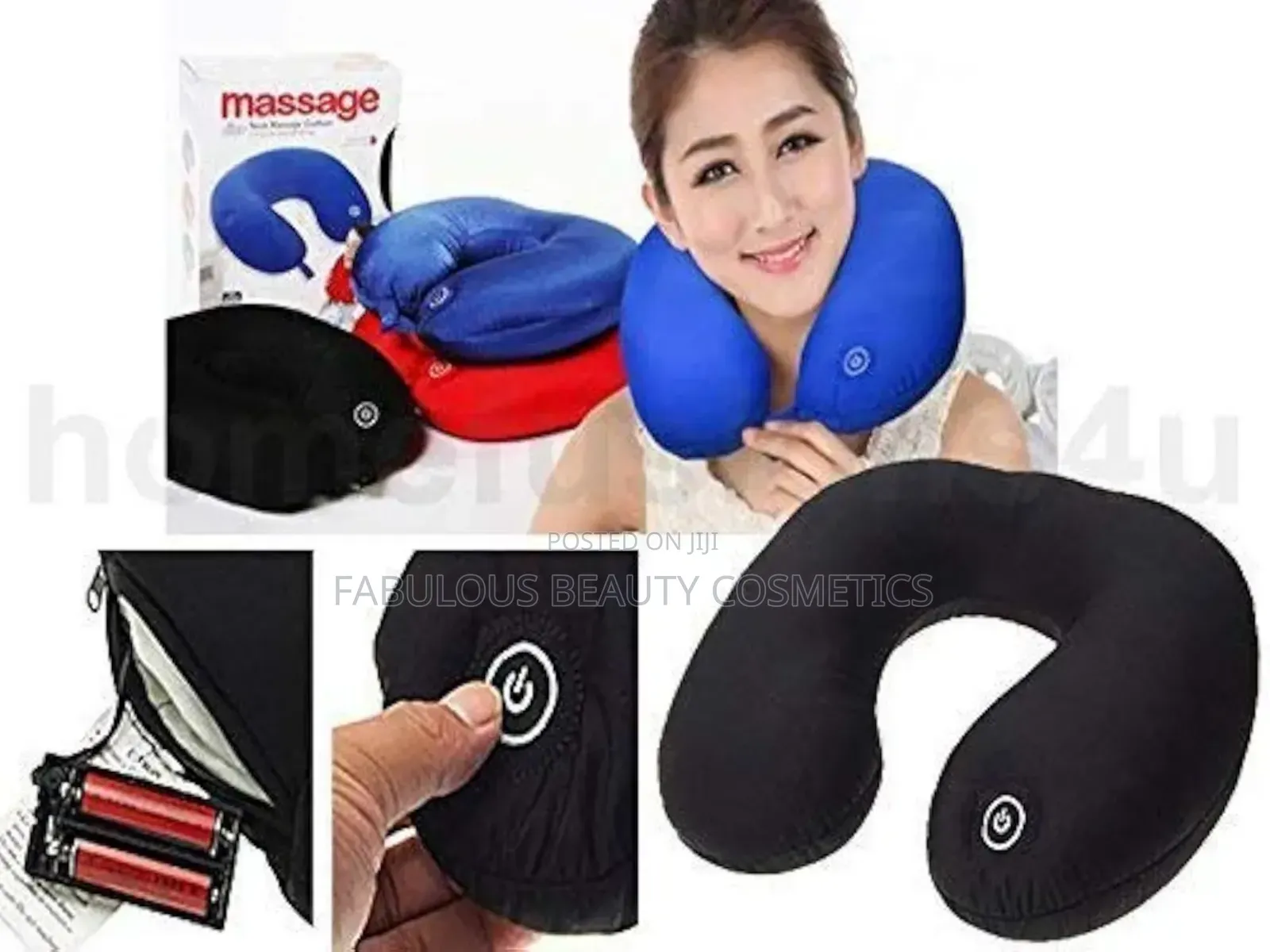 Vibrating Travel Neck U-Shape Pillow Massager
