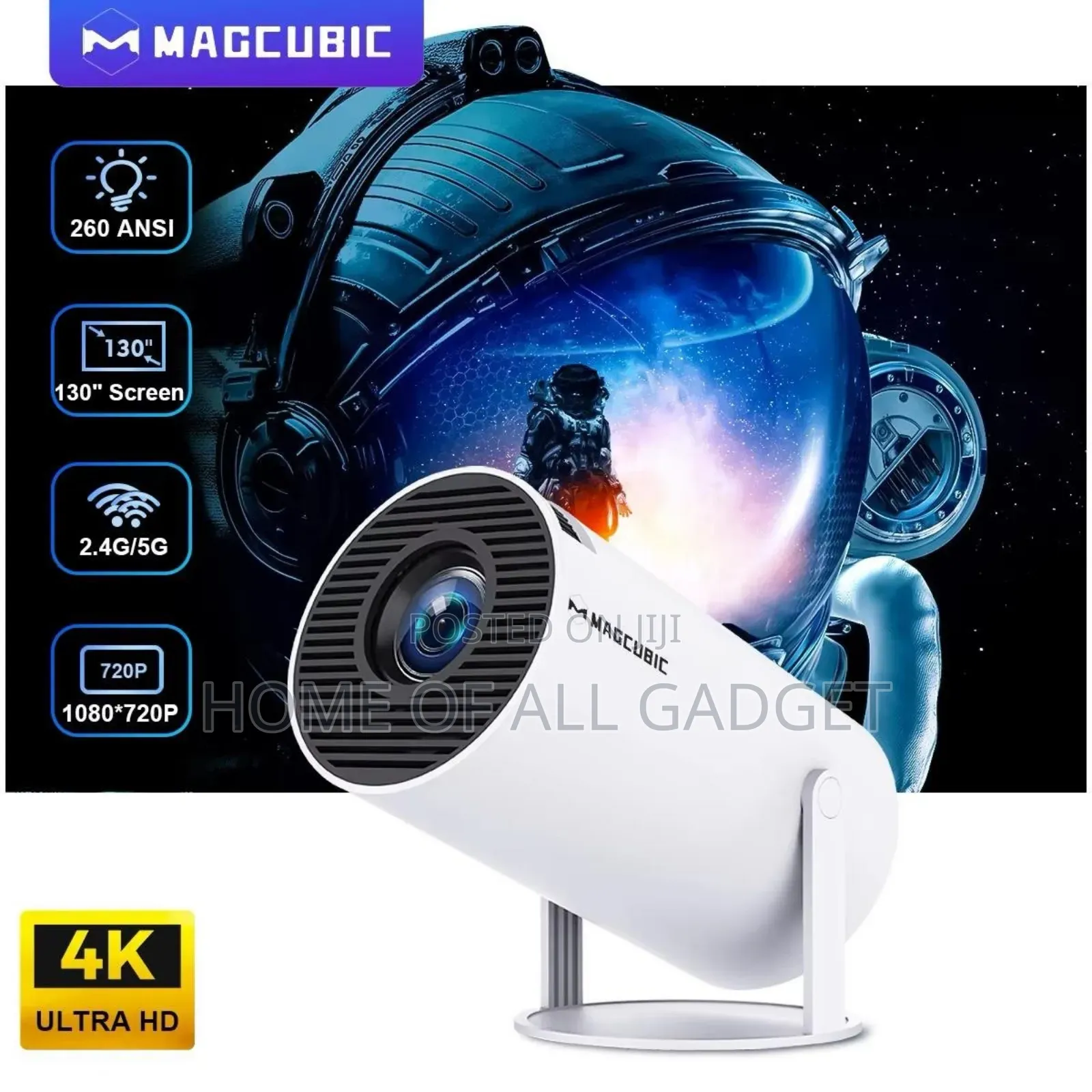 Smart Projector Android 13. Hy300 Pro Cinema Projector – Stunning