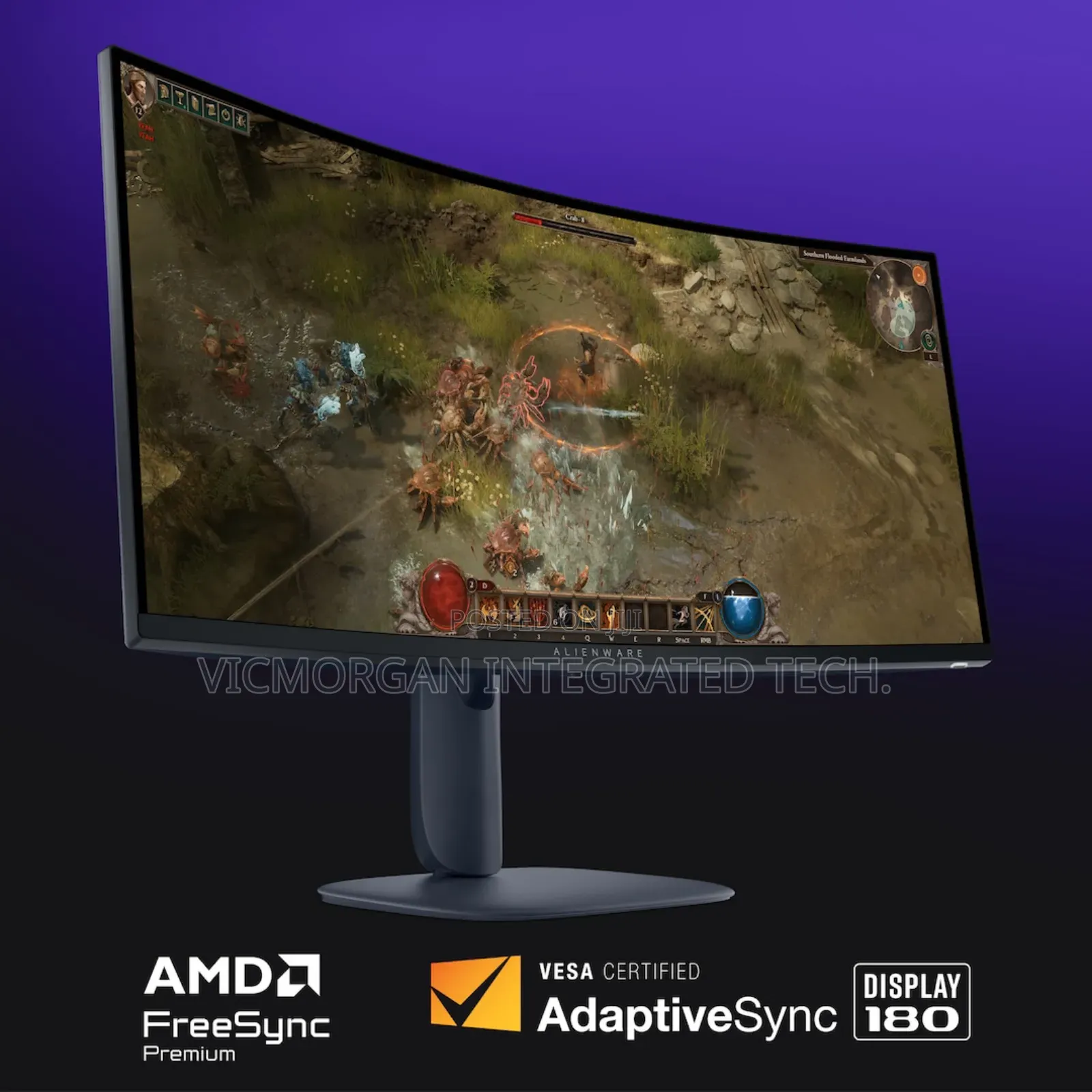 Alienware 34 Curved Gaming Monitor – Aw3425dwm – 34-Inch WQHD 180hz 1m