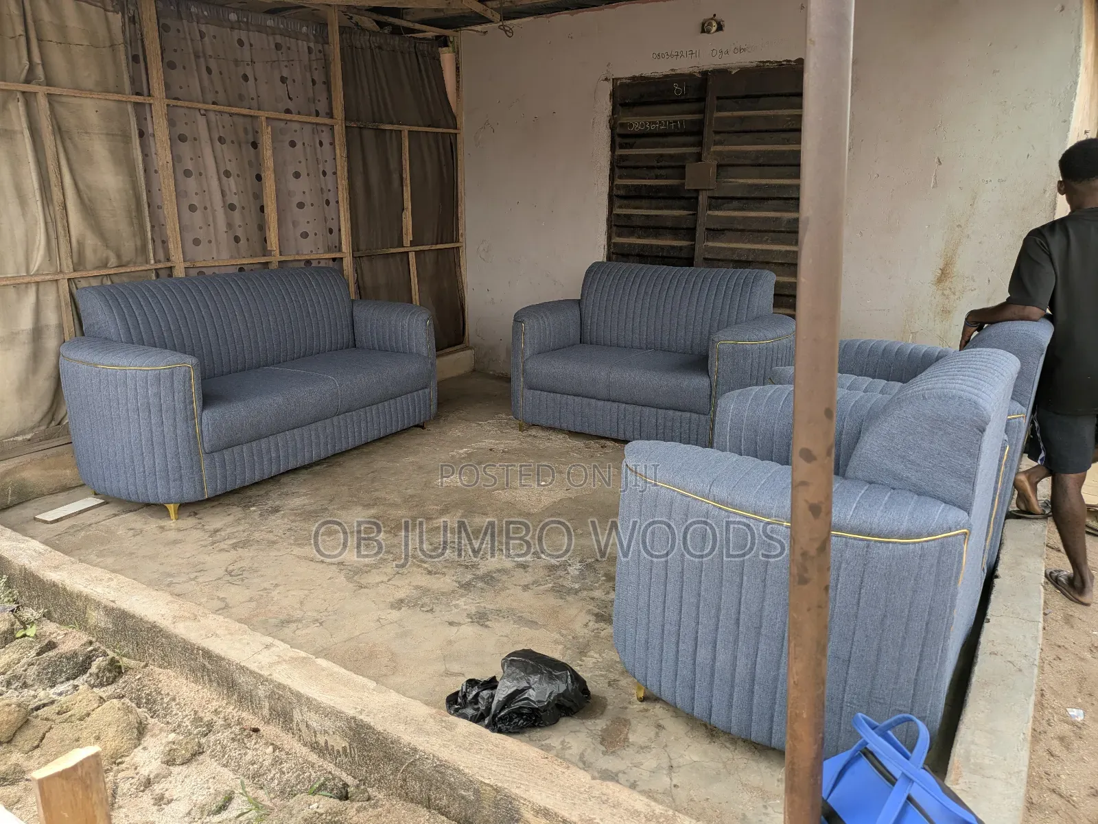 Gray 7 Seater Sofa Set