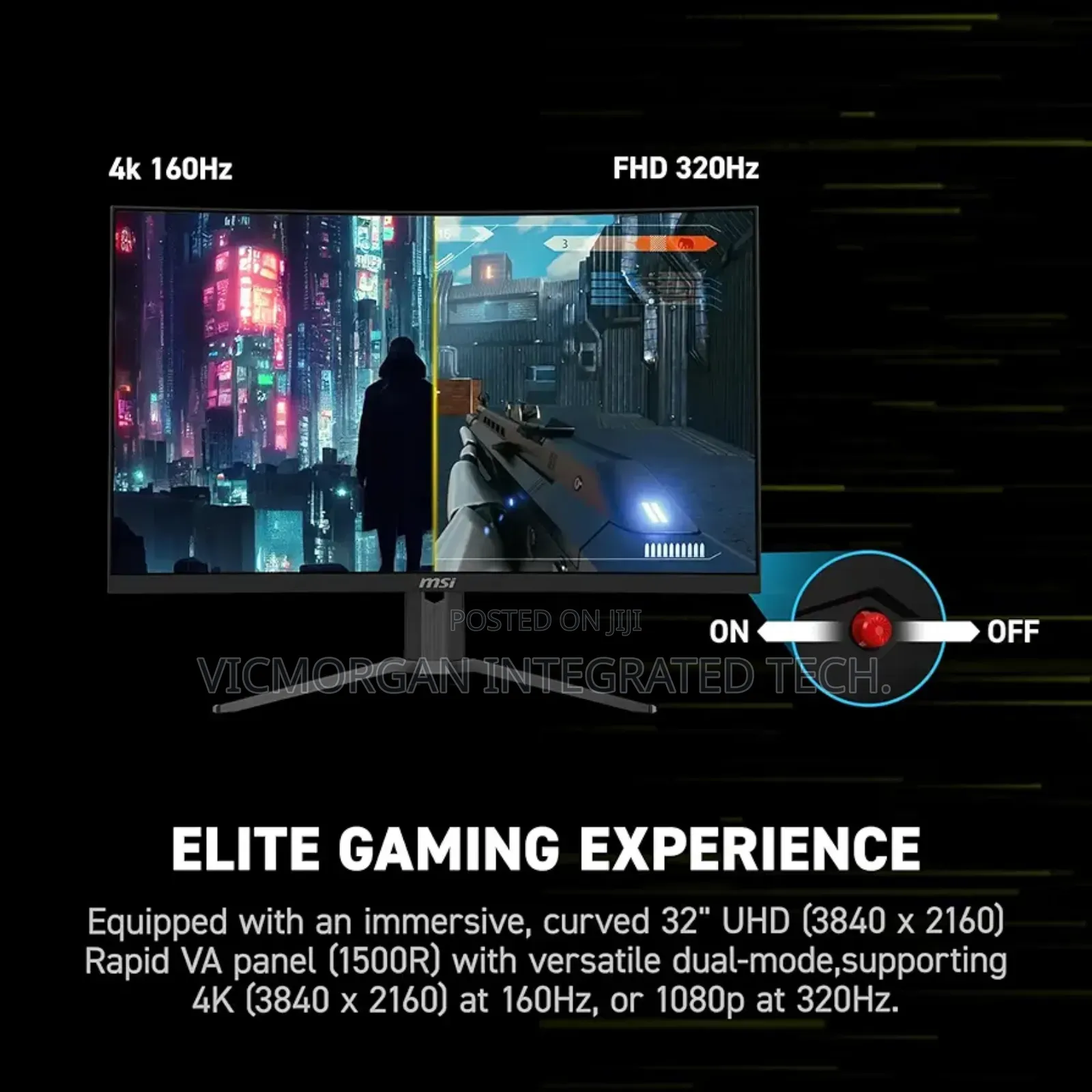 Msi Mag 321cupdf 32-Inch 3840 X 2160 (Uhd Curved Gaming Monitor 320hz,