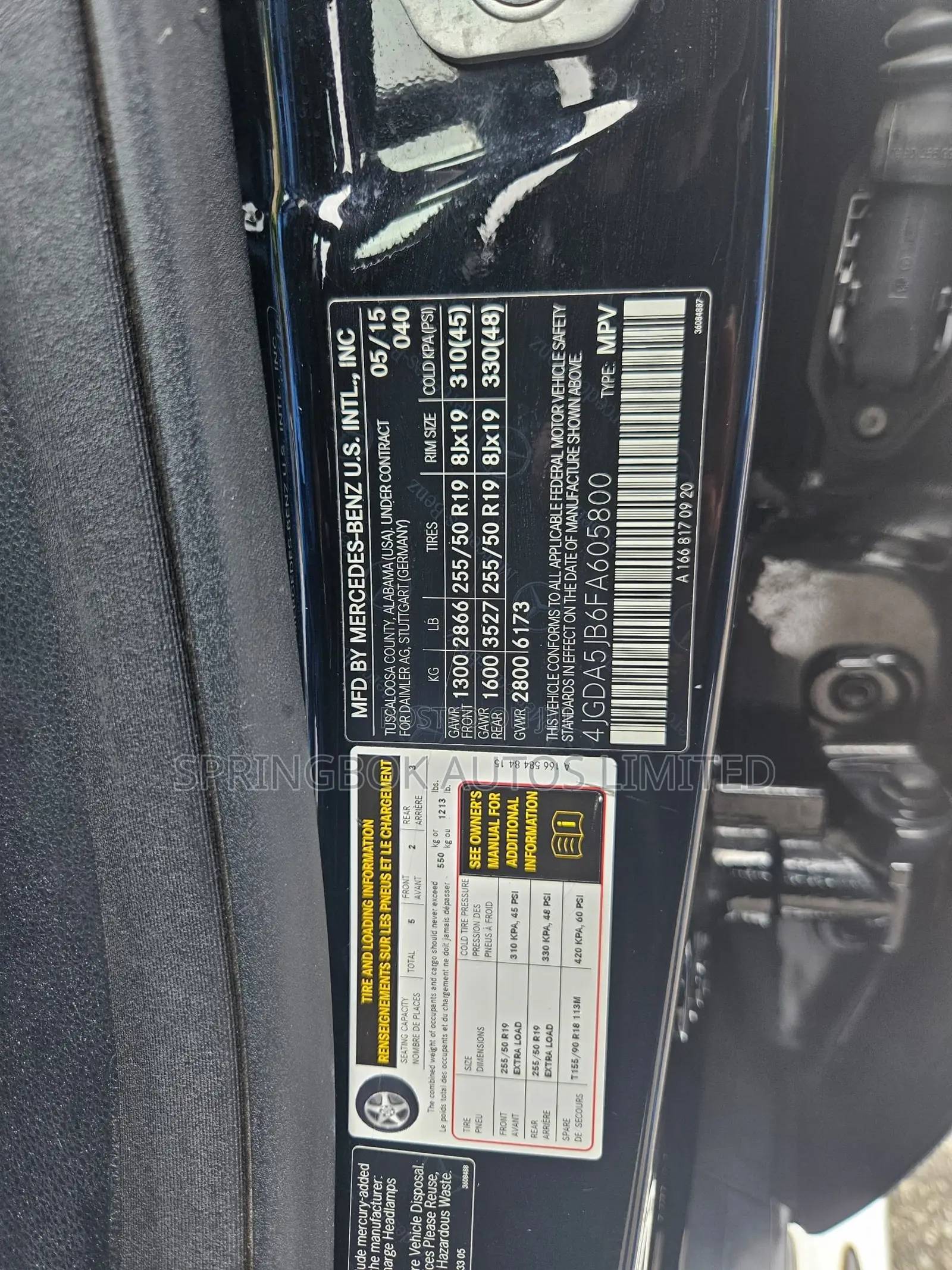 Mercedes-Benz M Class ML350 4dr SUV (3.5L 6cyl 7A) 2015 Black