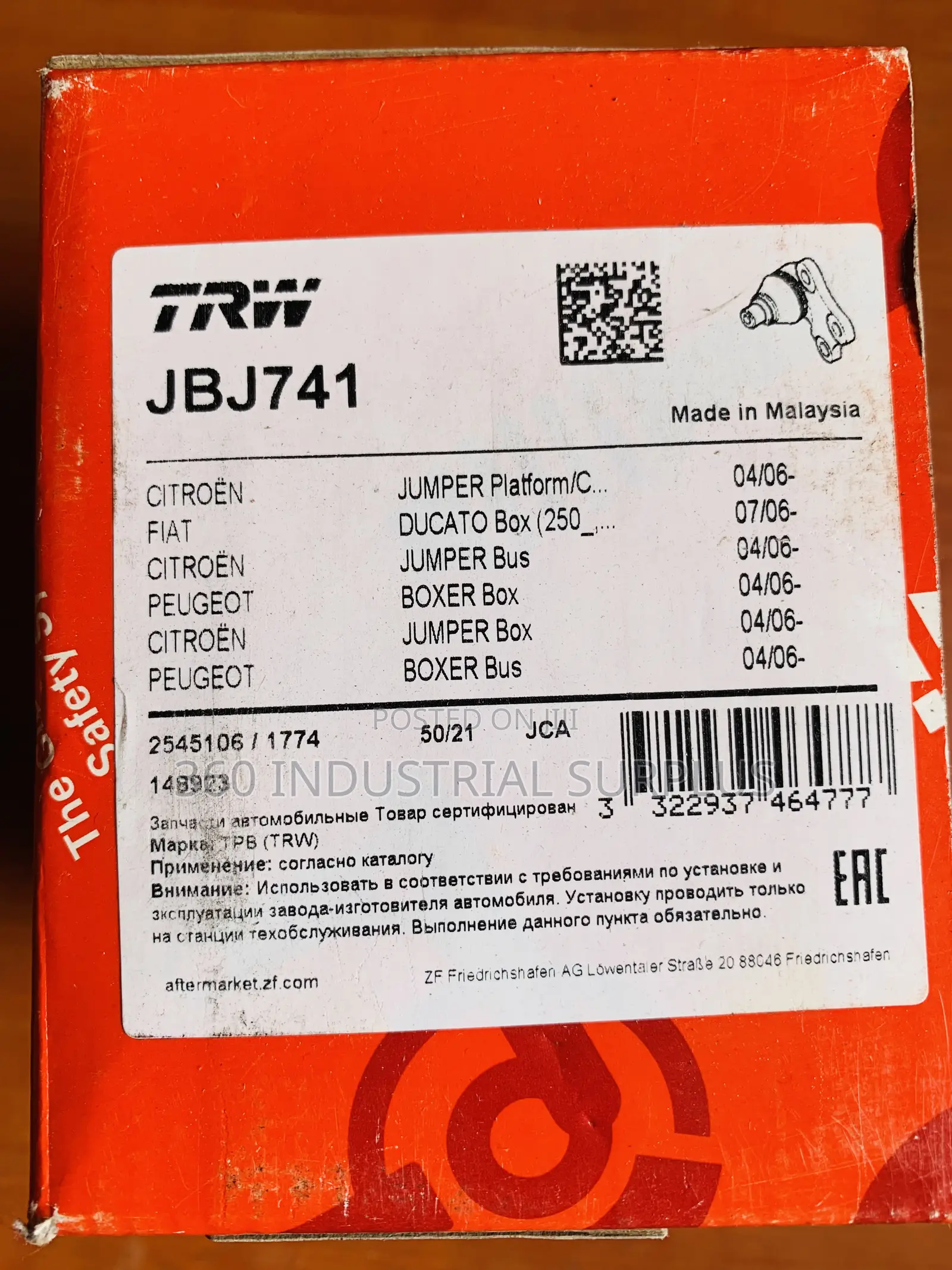 Genuine TRW Jbj741 Ball Joint