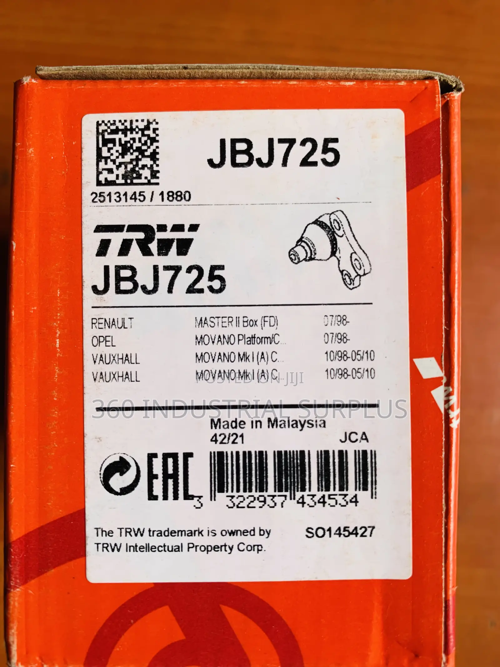 Genuine TRW Jbj725 Ball Joint