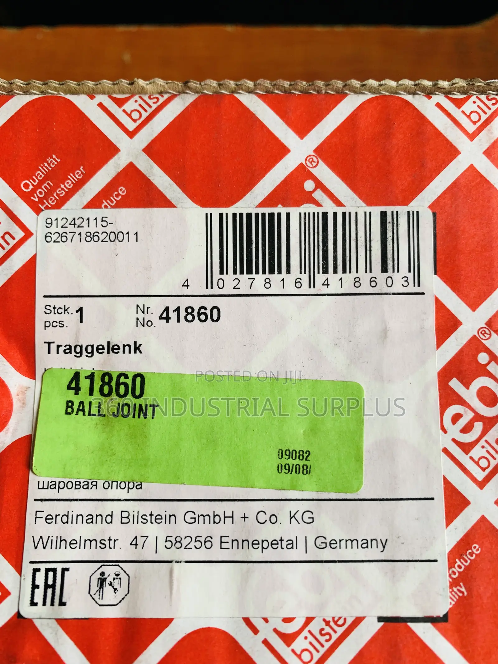 Genuine Febi Bilstein Ball Joint 41860