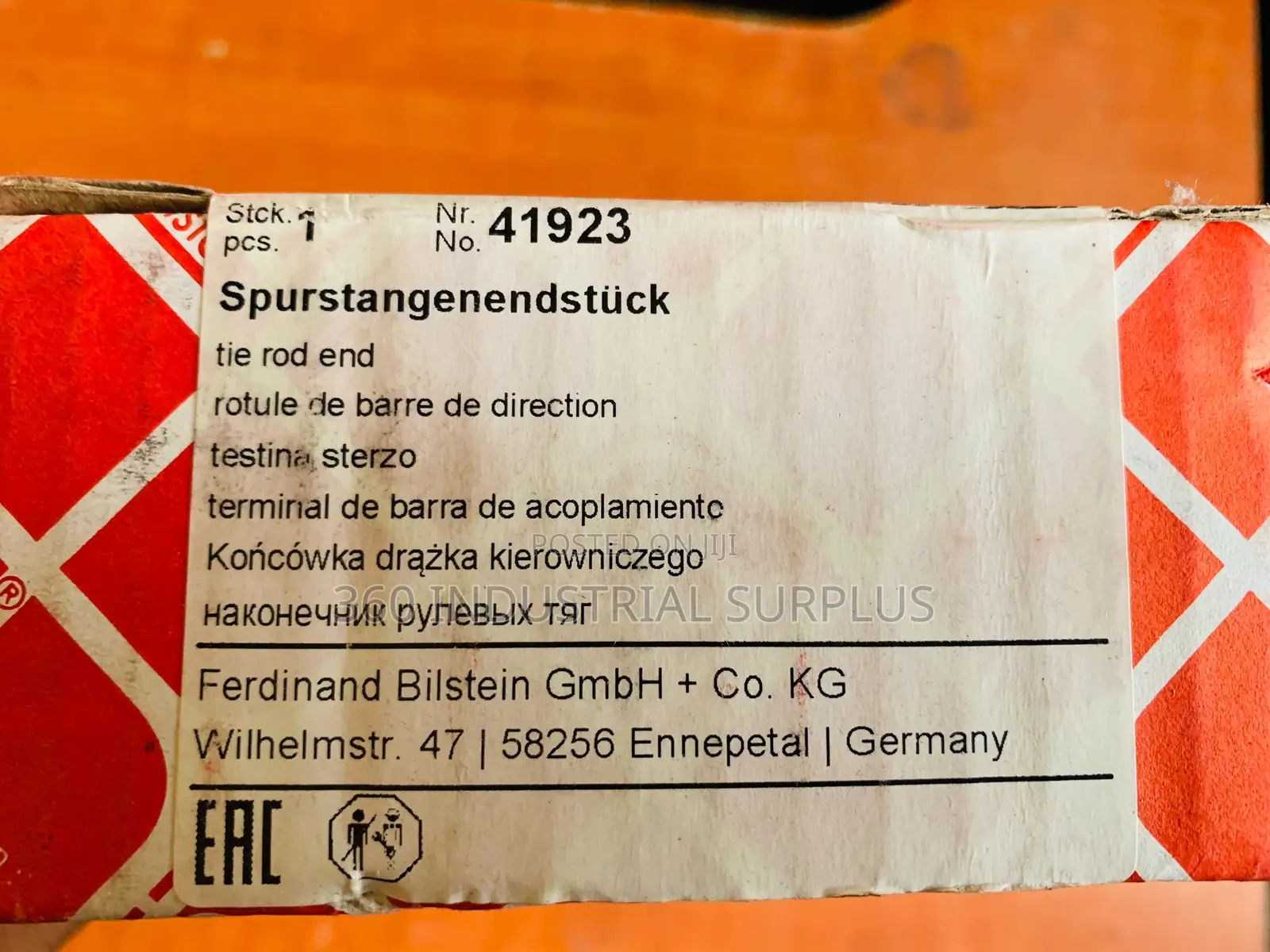 Genuine Febi Bilstein Tie Rod End 41923