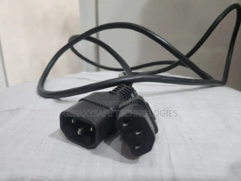 Ac Power Cord, C14 To C13, 18 Awg, 1', Black