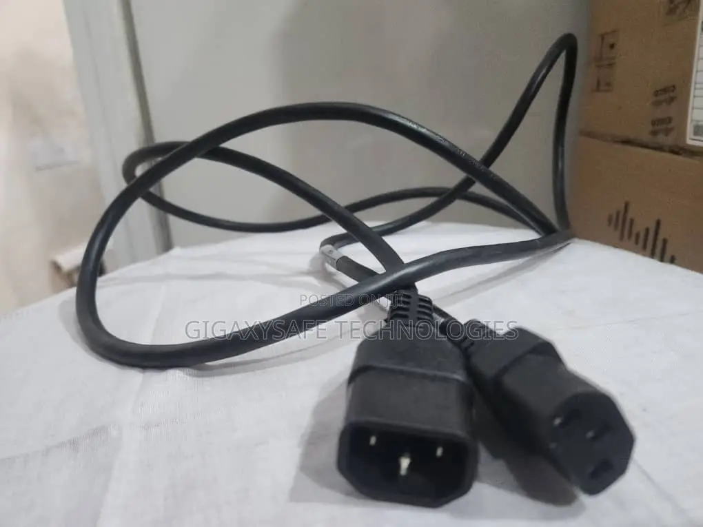 Ac Power Cord, C14 To C13, 18 Awg, 1', Black