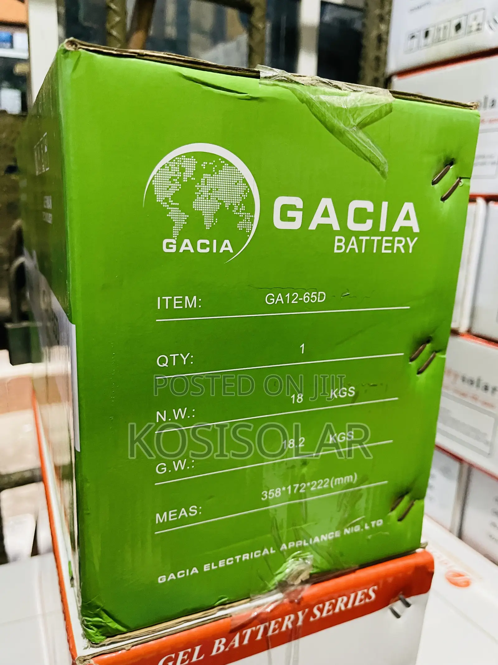60ah 12v Gacia Dry Cell Battery