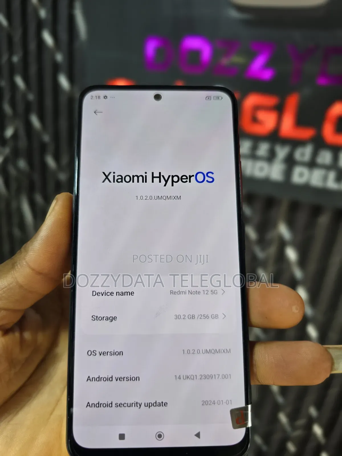 Xiaomi Redmi Note 12 5G 256 GB Black
