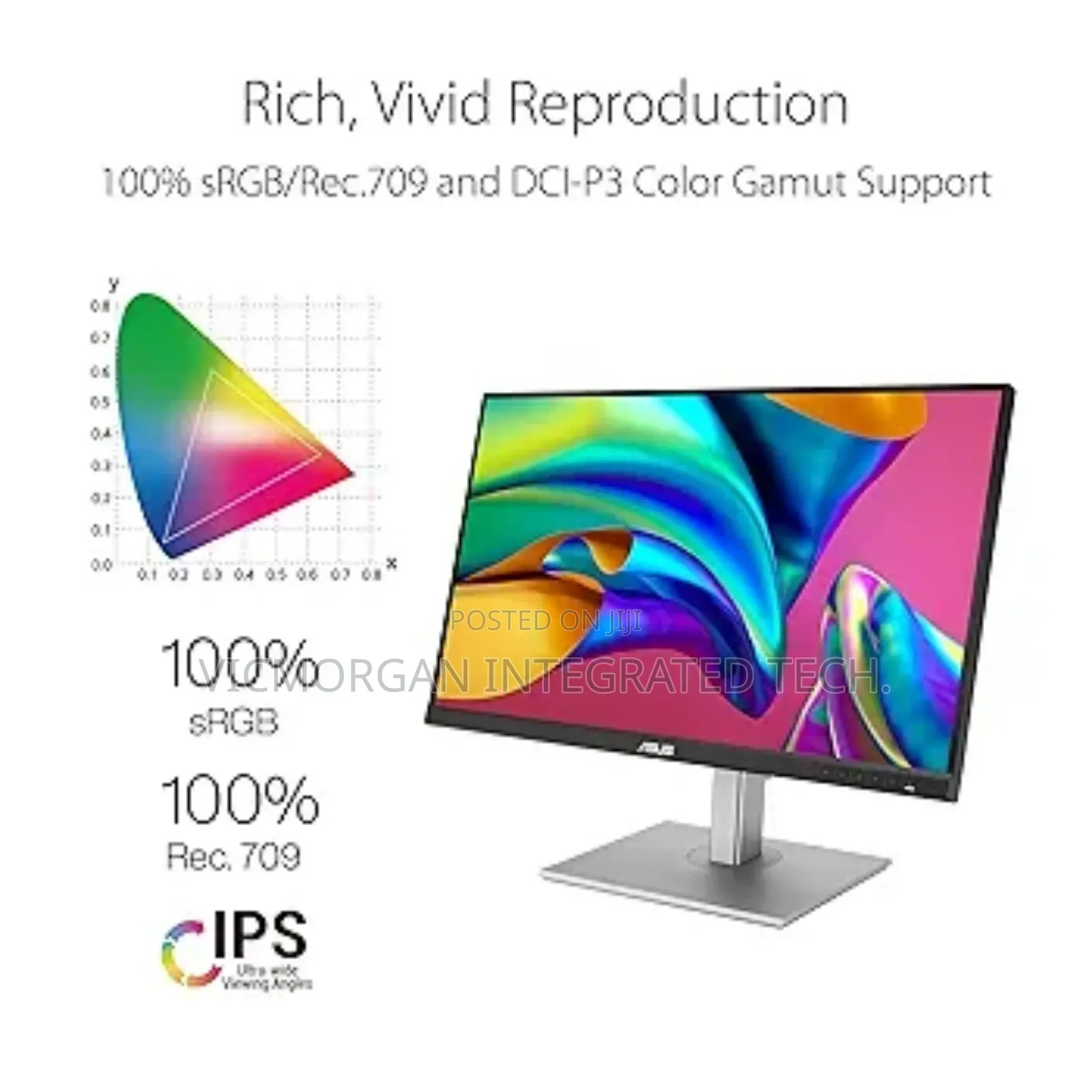 ASUS Proart Display Pa278cv Professional Monitor – 27-Inch, Ips, QHD