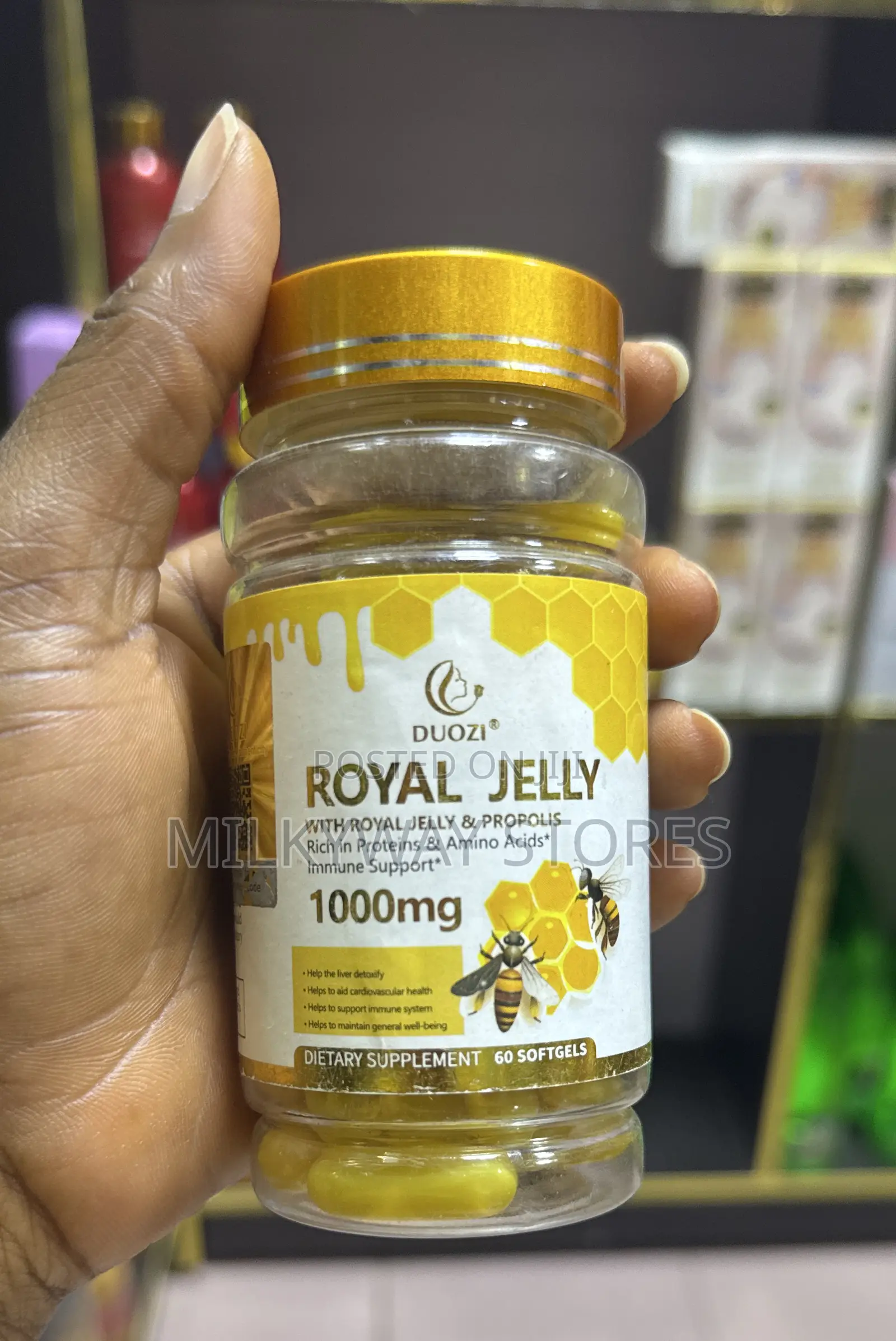 Royal Jelly and Propolis Rich in Proteins 1000mg 60 Soft Gel