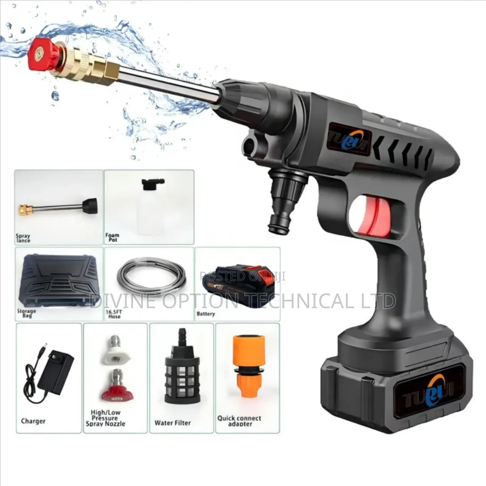 High Power Portable Cordless High Pressure Multi Purpose Car Washer