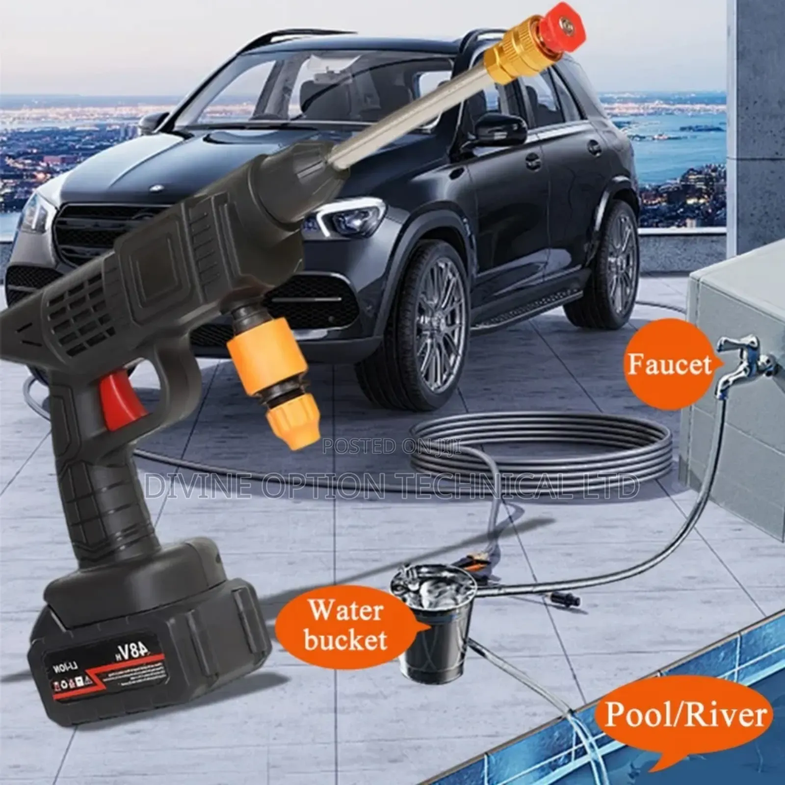 High Power Portable Cordless High Pressure Multi Purpose Car Washer