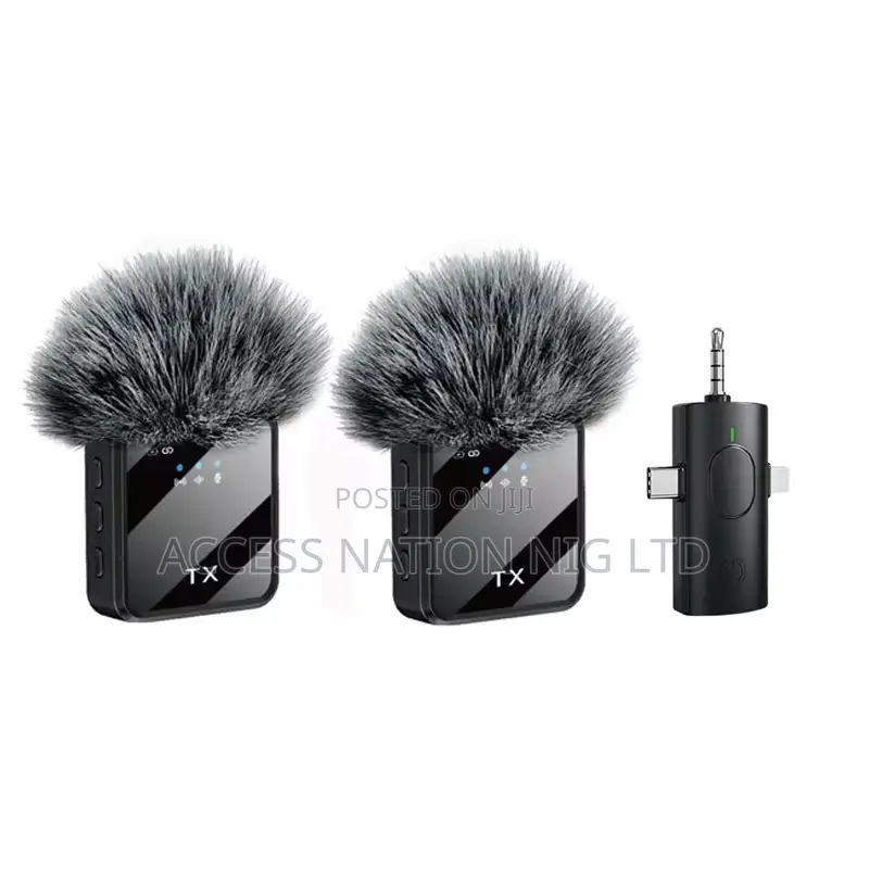 F11-2 3 In 1 Wireless Clip Collar Lavalier Microphone Video Recording
