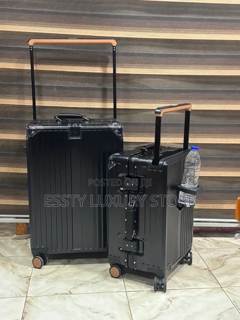 Set of Two Wide Pole Aluminum Bag With Back Cup Holder