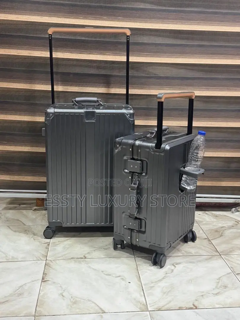 Set of Two Wide Pole Aluminum Bag With Back Cup Holder