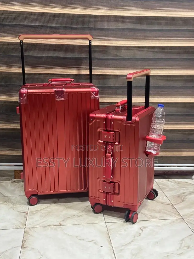 Set of Two Wide Pole Aluminum Bag With Back Cup Holder
