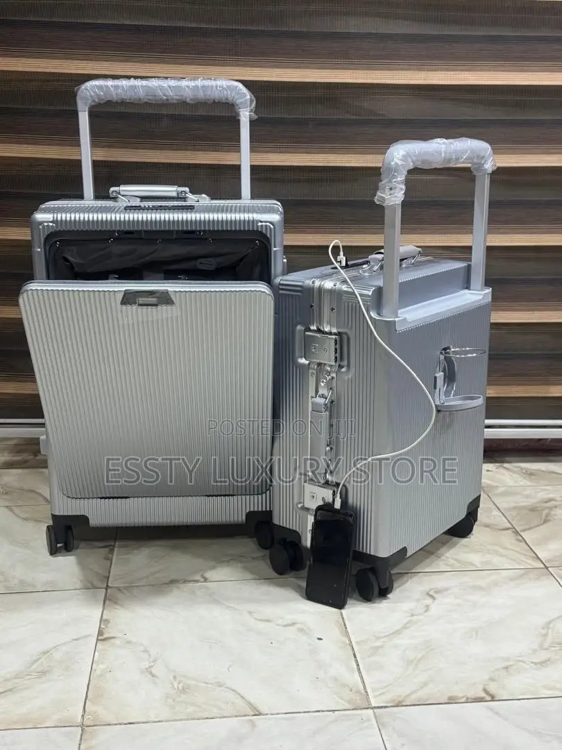 Set of Two Wide Pole Aluminum With Back Cup Space and Usb