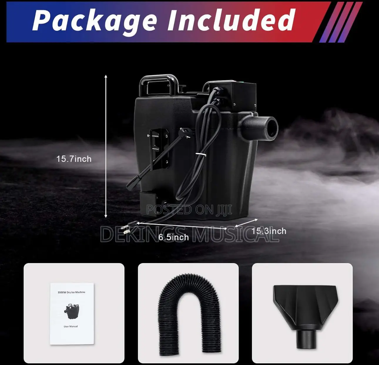 Dry Ice Low Fog Machine 3500w - Ground Fog Effect for Weddings Stage
