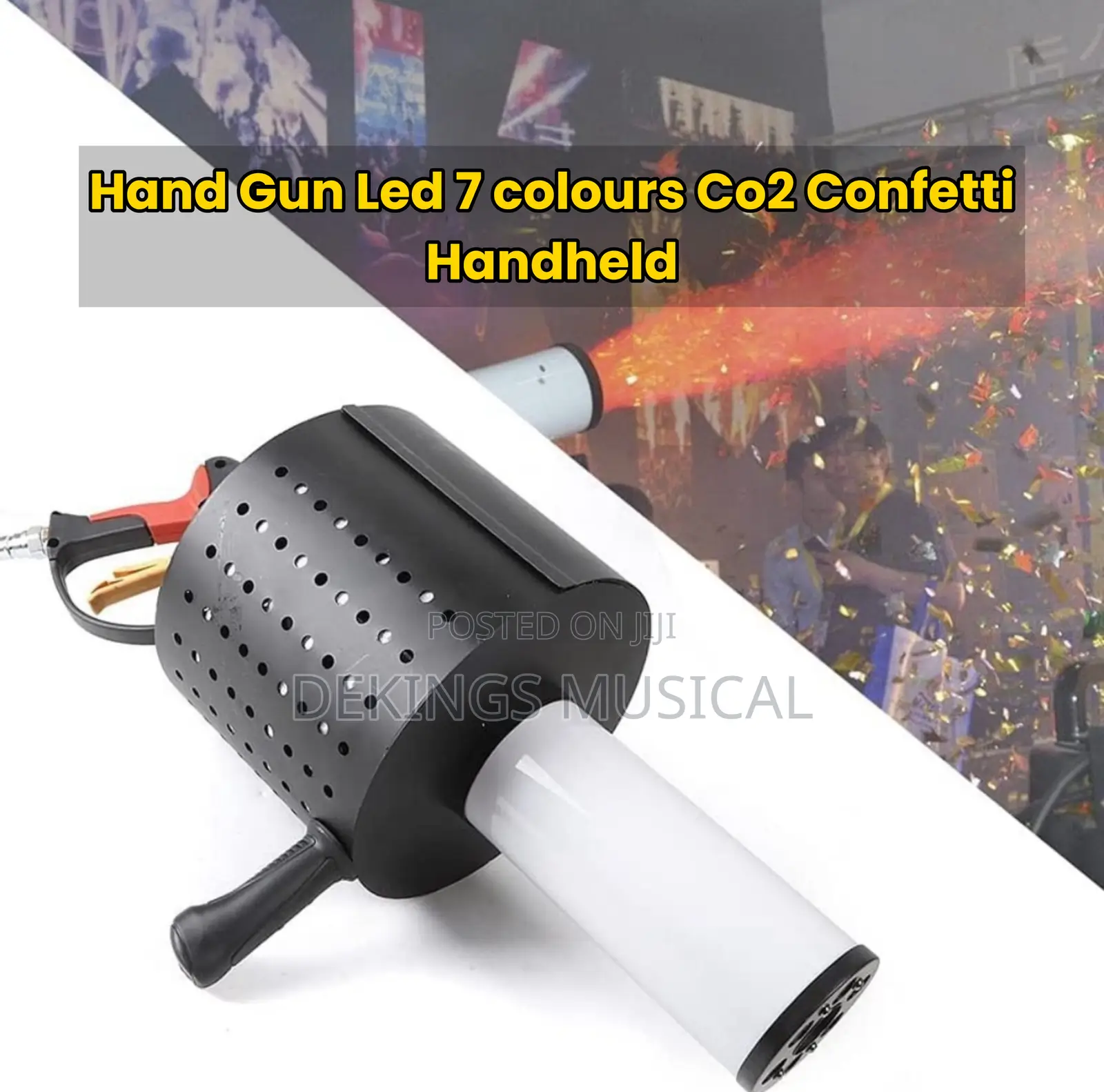 Co2 Handheld Confetti Gun - Party Cannon for Stage, Clubs, Weddings