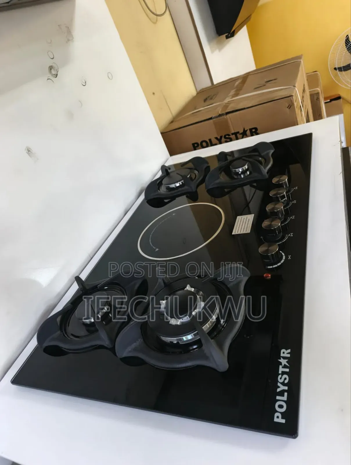 Original Polystar Built-in 90cm Gas Ele Cooker Hob 4+1 (5 Burners)