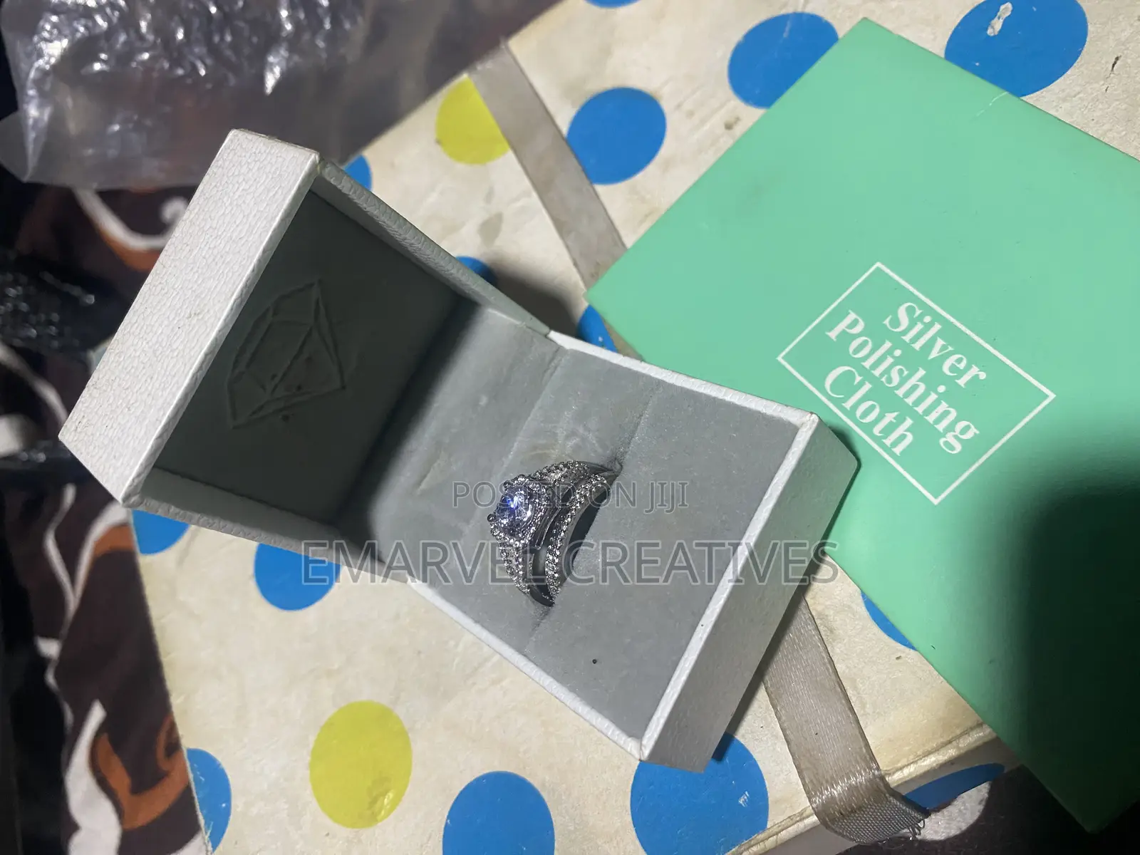 925 Sterling Silver Engagement/Wedding Ring - Size 7