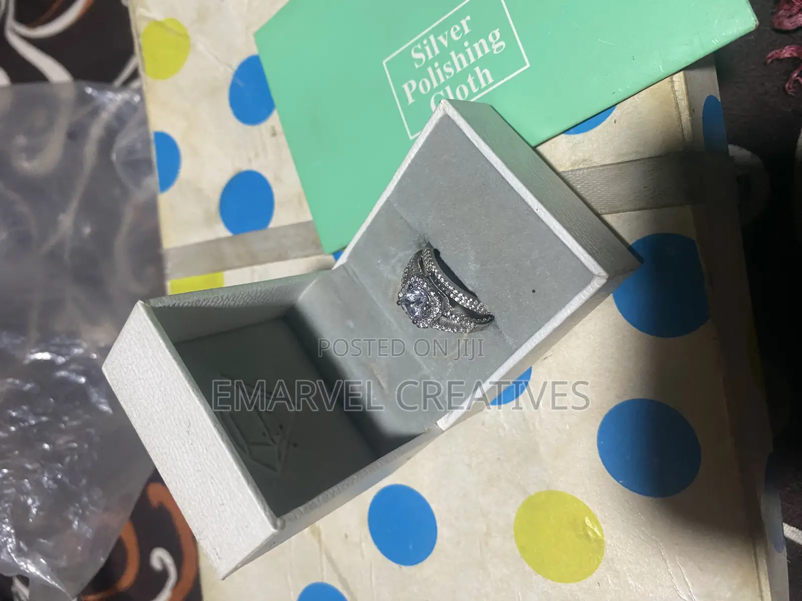 925 Sterling Silver Engagement/Wedding Ring - Size 7