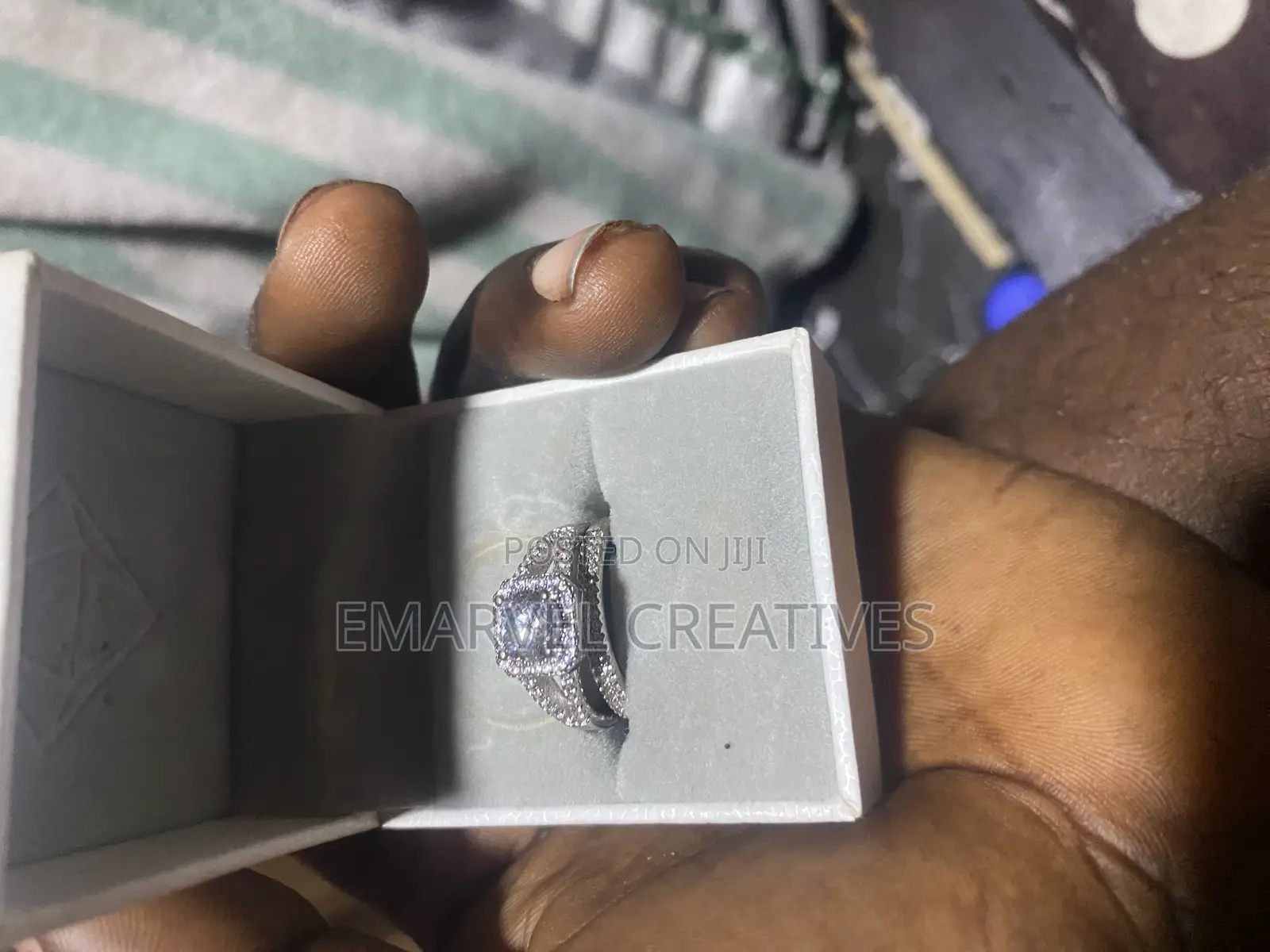 925 Sterling Silver Engagement/Wedding Ring - Size 7