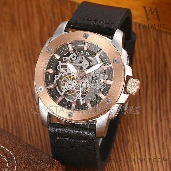 Fossil Quality Luxury Men Genuine Leather Wristwatch
