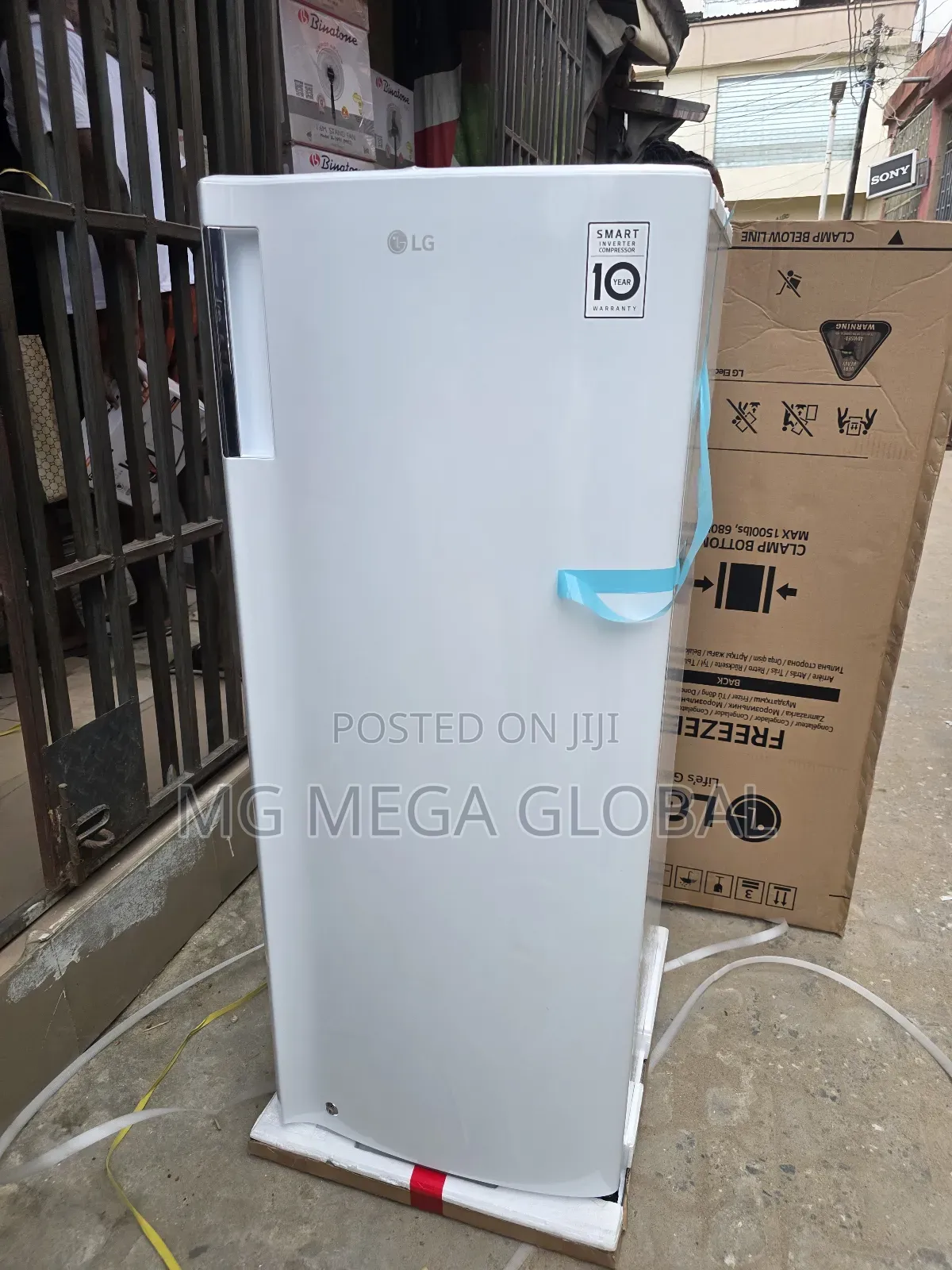 Lg Standing Freezer 168l Silver (Gn-304sl)