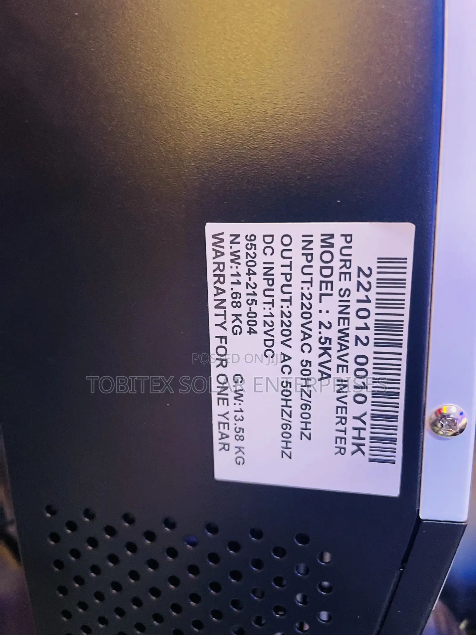 Yohako Solar Inverter System 2.5kva /12v