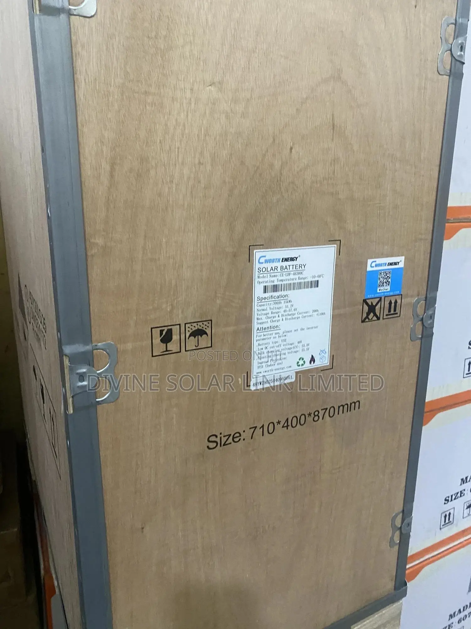 15kwh 51.2v Cworth Lithium Battery With 5years Warranty