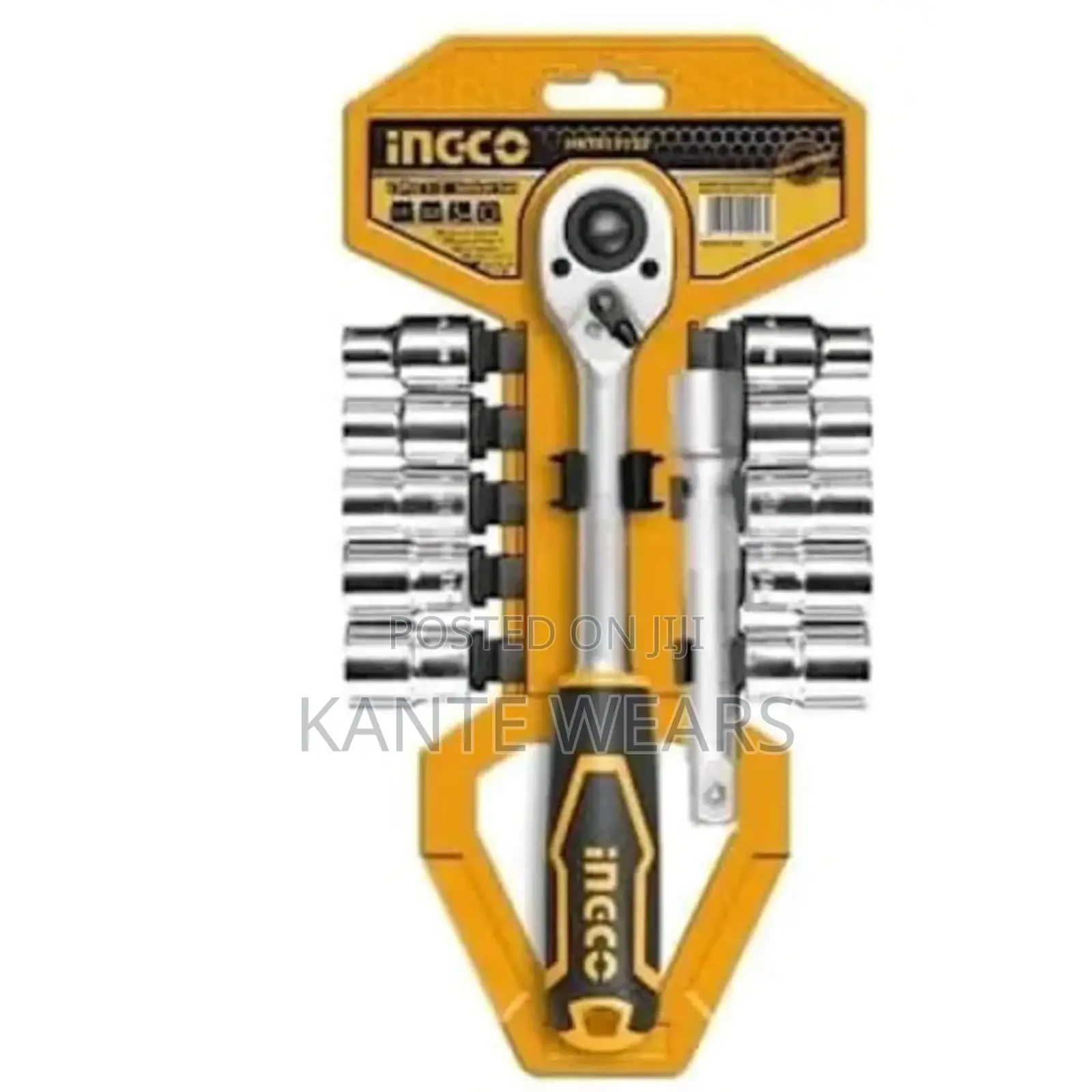 Ingco Rachet Socket Half Inch - 12 Pieces
