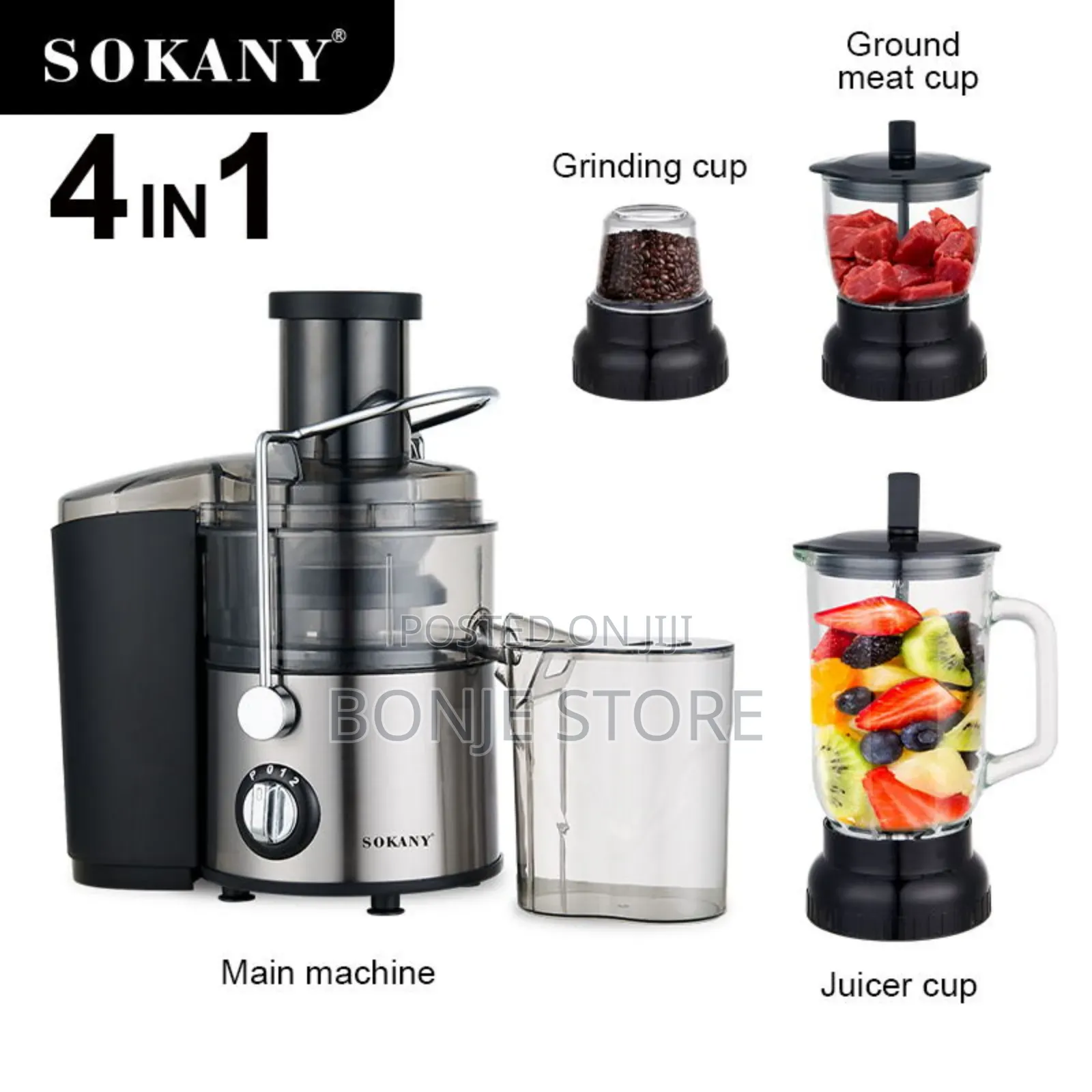 Sokany 4in1 Slow Juicers Extractor 800w Strong Motor Blender Juicer