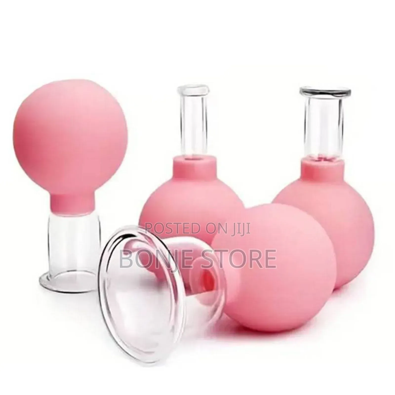 Glass Silicone Facial Cupping Cups - Suction Release Glide/Massage