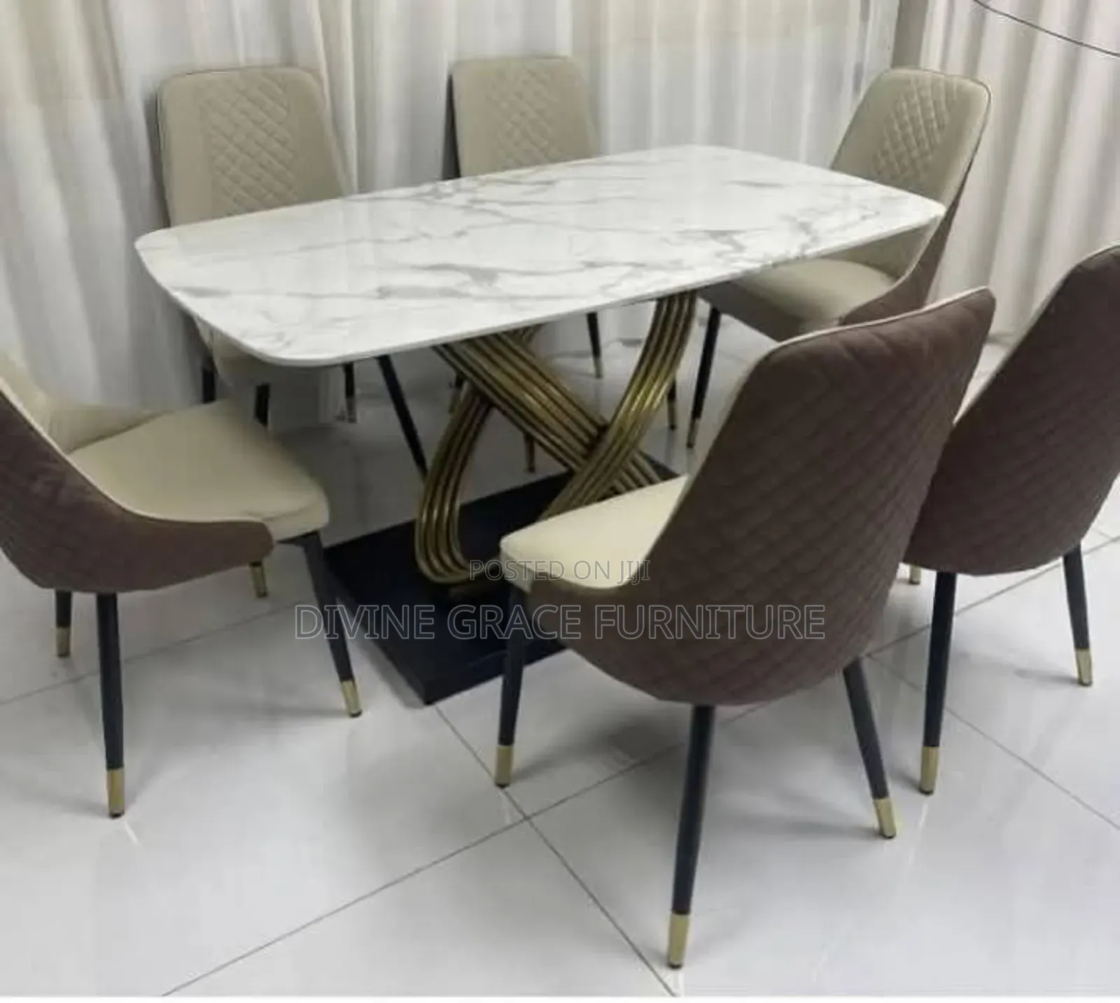 Marble Dinning Table and Chairs