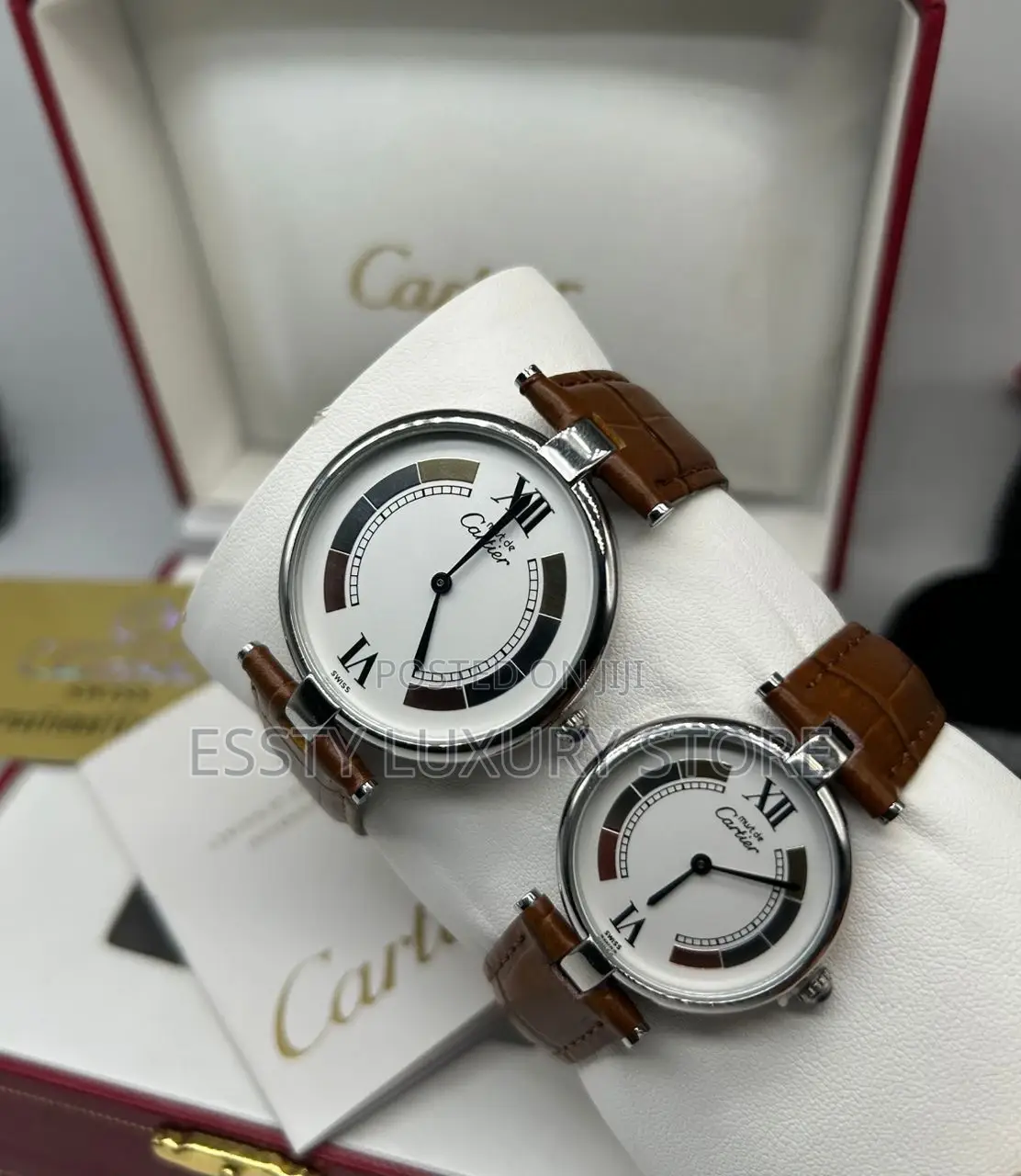High Quality Luxury Cartier Leather Wristwatch